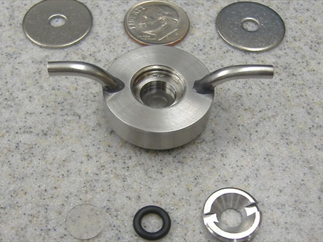CUSTOM DESIGNS<br/><br/>Stainless Steel with Diamond Windows Micro Flow Cell